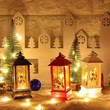 Christmas Santa Claus/Snowman/Deer Castle Lamp Light Hanging Lantern Ornament 2024 - buy cheap