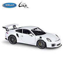 WELLY-modelo de coche de juguete para niños, juguete de simulación de aleación de Metal, colección de modelos 2016 Porsche 911 GT3 RS, 1:24 2024 - compra barato