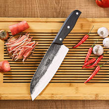 Mão forjada faca de cozinha de aço carbono alta carne cutelo cozinha afiada fatia faca profissional chef faca tang 2024 - compre barato