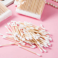 100Pcs/Bag Double Head Disposable Makeup Cotton Swab Soft Cotton Buds For Medical Wood Sticks Nose Ears Cleaning Tools Cotonete 2024 - buy cheap