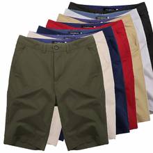 2021 Casual Summer Shorts Men Cotton Knee Length chinos shorts Vintage Casual Men Shorts Fashion masculina Big Large Size 44 2024 - buy cheap
