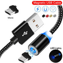 Магнитный Магнит Micro USB кабель для samsung galaxy S4 S6 S7 Edge J7 J8 A3 A5 A7 2017 htc One Plus LG G5 MOTO нейлоновый увеличительный шнур 2024 - купить недорого