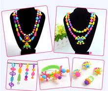 200Pcs/set Jewelry Making Kit for Girls Bracelet Necklace Ring and Hair Band Toys Crafts Art DIY ABS 2024 - buy cheap