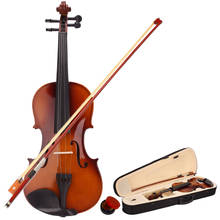 Violín acústico 4/4 Natural & Case & Bow & colofonia para principiante de violín (solo EE. UU.) 2024 - compra barato
