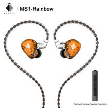 Hidizs MS1-Rainbow HiFi аудио динамическая диафрагма в ухо монитор наушники IEM со съемным кабелем 2Pin 0,78 мм разъем 2024 - купить недорого