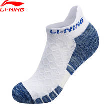 Calcetines de bádminton para hombre li-ning 55.3% algodón 33.8% poliéster 9.5% fibra elástica 1.4% Spandex forro calcetines deportivos AWSN245 NWM457 2024 - compra barato