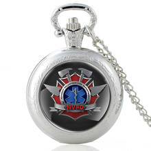 Nuiqsut Volunteer Fire Department Glass Cabochon EMT Vintage Quartz Pocket Watch Men Women Pendant Necklace Hours Clock 2024 - buy cheap