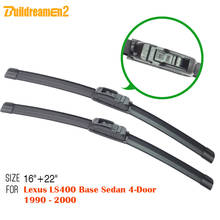 Buildreamen2-escobilla limpiaparabrisas de coche, limpiaparabrisas sin soporte para Lexus LS400, sedán, 4 puertas, 1990-2000, 2 piezas 2024 - compra barato