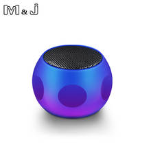 M & j-caixa de som portátil com pequeno volume, mas som alto-falante portátil, bluetooth, mini estéreo, em metal 2024 - compre barato