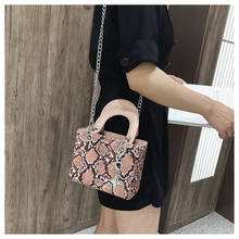 Women Handbags Snake Skin Print Shoulder Bags Serpentine Tote Female Crossbody Small Chain Pink Messenger Bag Phone Package Ins 2024 - buy cheap