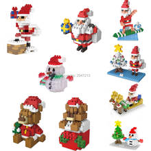 Хит, LegoINGlys, создатели, классика, зима, Санта Клаус, снеговик, медведь, фигурки, олень, модель, мини микро алмазные блоки, кирпичные игрушки для подарка 2024 - купить недорого
