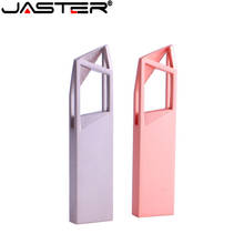 JASTER (over 10pcs Logo Free) Usb 2.0 Pen Drive Metal Oblique Window Flower 8g/16g/32g/4g Usb Flash Gadget Wedding Gifts Memory 2024 - buy cheap