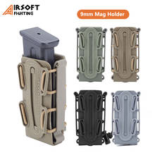 Porta revistas táctico militar, bolsa Molle Mag de 9mm, bolsa de bala para Rifle, cinturón de cintura, soporte de cartucho abierto en la parte superior, portador único Mag 2024 - compra barato