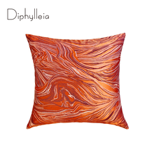 Diphylleia-funda de cojín con patrón de mármol abstracto, estilo nórdico, Color naranja, fundas de almohada de lujo, decoración moderna para sala de estar 2024 - compra barato