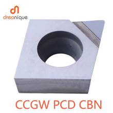 1PC Diamond PCD insert CBN Insert CCGW CNC lathe cutter indexable carbide inserts CCGW 06 09 12 turning tool 2024 - buy cheap