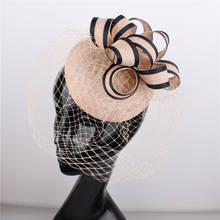 Sombrero elegante para mujer, velo de boda, tocado rojo elegante, SYF 97, novedad 2024 - compra barato