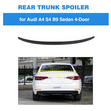 Spoiler asa traseira para carro audi, a4, sline, s4, b9, 2012-2017, fibra de carbono 2024 - compre barato