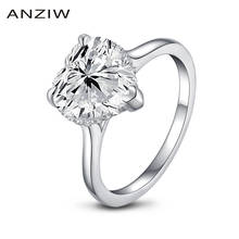 ANZIW-anillo de compromiso de 4 quilates con forma de corazón para mujer, sortija, plata esterlina 925, 925 anillos de plata esterlina de lujo 2024 - compra barato