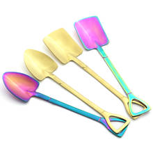 Gold Stainless Steel Shovel Spoon Set Creative Teaspoon Dessert Spoon Tableware Cutlery Set Ice Cream Stirring Spoon Party Tool 2024 - buy cheap