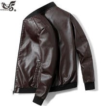 Jaqueta de couro pu com zíper plus size, 7xg, 8xl, masculina, motociclista, casaco de couro, jaqueta de couro masculina 2024 - compre barato