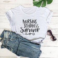 Новое поступление, забавная повседневная футболка из 100% хлопка с принтом для медсестры 2024 - купить недорого
