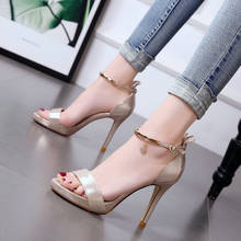 9cm High Heel Sandals Summer  Thin Heel Platform, Sexy Open Toe Women's Shoes Ankle Strap 2024 - buy cheap