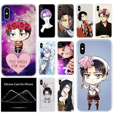 luxury Silicone Phone Case Anime Attack On Titan Levi Ackerman for Apple iPhone 11 Pro XS Max X XR 6 6S 7 8 Plus 5 5S SE Cover 2024 - buy cheap