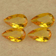 Gemas sintéticas de Nano piedra para joyería, accesorio con ajuste de cera 5A, 2x3 ~ 8x10mm, forma de pera, corte brillante en forma de lágrima, amarillo dorado 2024 - compra barato