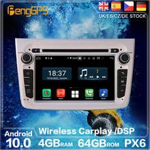 Radio con GPS para coche, reproductor Multimedia con Android 10,0, PX6, DSP, 2DIN, DVD, para Alfa Romeo Mito 147 159 2024 - compra barato