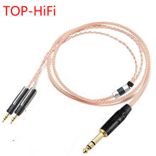 TOP-HiFi Handmade 6.35mm TRS Single Crystal Copper Headphone Upgrade Cable for ATH-R70X R70X Headphones 2024 - buy cheap