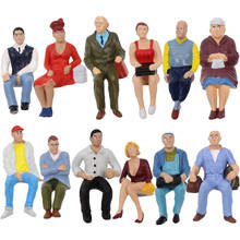 6pcs/12pcs G scale Sitting Figures 1:22.5-1:25 All Seated Painted People Model Railway 2024 - buy cheap