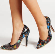 MAIERNISI-zapatos de tacón alto con estampado colorido para mujer, tacones de aguja sexys, para ocio, fiesta, trabajo, punta estrecha 2024 - compra barato