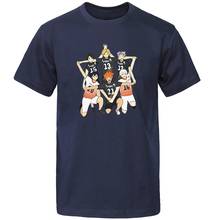 Camiseta de Anime japonés Haikyuu para hombre, camisetas de manga corta, voleibol, Club, camisetas de Hip-Hop, Tops de cuello redondo 2024 - compra barato