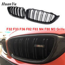 Carbon Fiber F32 Kidney Grille F33 F36 F80 M3 F82 M3 F83 M4 ABS Front Bumper Racing Grill for BMW 4 Series 428i 440i 435i 2014+ 2024 - buy cheap