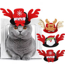 Funny Cat Hat Elk Santa Snowman Pet Dog Party Hat For Cat Costume Christmas Dressing Up Cat Party Costume Cap for Cats Dogs 2024 - buy cheap