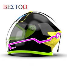 Universal motorcycle glow helmet night running lights angry light motorcycle modified motorcycle with night running lights 2024 - buy cheap