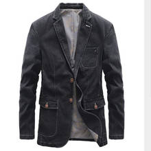 Jaqueta masculina militar, casaco de algodão denim 4xl 2024 - compre barato