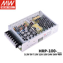 Fuente de alimentación AC DC HRP-100, fuente de alimentación Original, interruptor Meanwell 5/12/15/24/36/48V, función PFC Industrial, fuente de alimentación led de 100W 2024 - compra barato