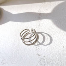 Liemjee anel de três camadas s925, joia fashion retrô de prata para mulheres recurso de namo, presente todas as estações 2024 - compre barato