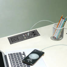Panel de enchufe de aleación de aluminio, Cargador USB AV(audio/video), compatible con HDMI, enchufe de pared de red VGA, toma de corriente eléctrica 2024 - compra barato