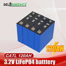 Литий-полимерный аккумулятор CATL 120 Ач LiFePO4 12 в, призматический фосфатный LiPO аккумулятор для хранения энергии RV, не ЕВА 280 Ач или Lishen 272ач 2024 - купить недорого