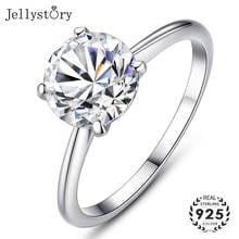 Jellystory  925 Sterling Silver Ring For Women Silver Round Creative Rings Romantic Rings Engagement Fine Jewelry Female Gifts 2024 - buy cheap