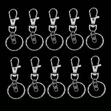 10 Silver Lobster Clasp Keychain Alloy Snap Hook Key Chain Ring Findings DIY 2024 - buy cheap