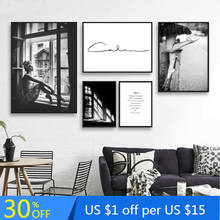 Ballet Girl Fashion Wall Art Black and White Minimalist Decorative Painting  Painting Pictures  Canvas Prints for Room Poster 2024 - buy cheap