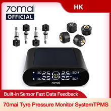 70mai Tire Pressure Monitoring System for Car Mobile APP Control LED Screen Solar Power 4 Sensors 70Mai TPMS Auto security Alarm 2024 - buy cheap