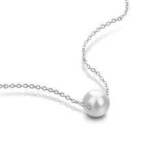 Nova quente de alta qualidade única pérola pingente corrente elegante mulher 925 prata esterlina colar moda chocker sólido jóias de prata 2024 - compre barato