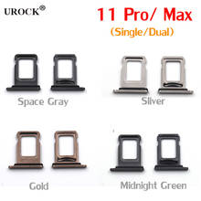 Single/ Dual For iPhone 11 Pro Sim Card Tray Slot for iPhone 11pro Max with free Open Eject Pin Key Can print IMEI 2024 - buy cheap