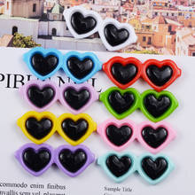 Heart-shaped Glasses Model Slime Supplies Polymer Clay Charms DIY Resin Material Accessories Slime Filler Toys of Kids 2024 - buy cheap