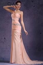 Fabulous One Shoulder Beaded Court Train Chiffon Evening Dresses,Mermaid Evening Gown 2024 - buy cheap