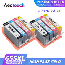 Aeclaunch-cartuchos de tinta para impressora jato de tinta hp 655, modelo novo para cartucho hp655 655xl deskjet 6520 6525 6625 3525 4615 4625 5525 2024 - compre barato
